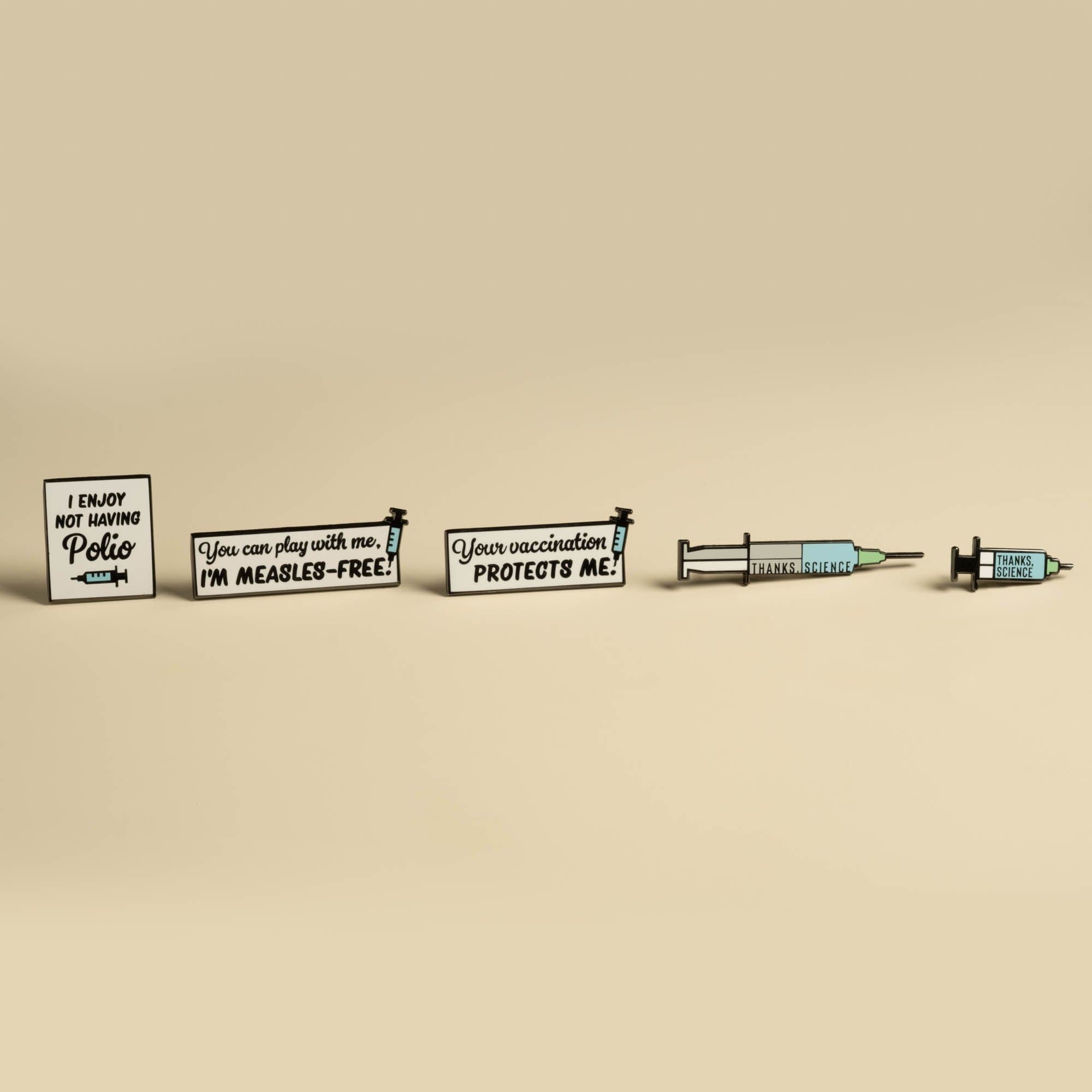 Vaccine Pins Set - get all five!